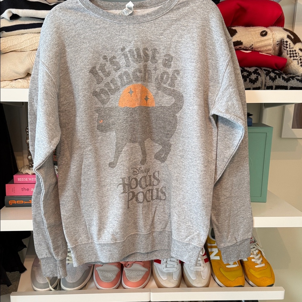 Disney Gray Hocus Pocus Crewneck Sweater